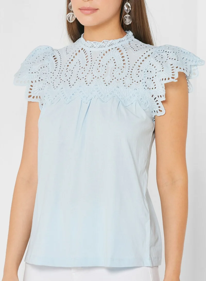 DOROTHY PERKINS Broderie Detail Top