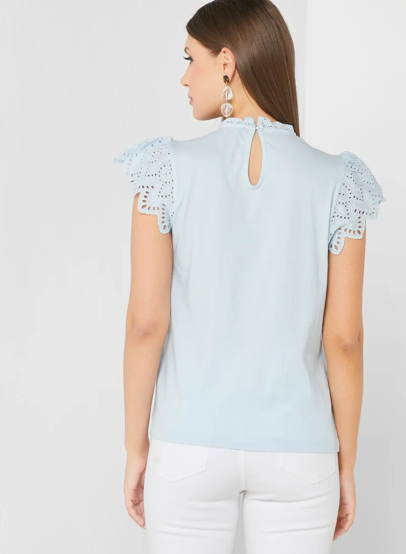 DOROTHY PERKINS Broderie Detail Top