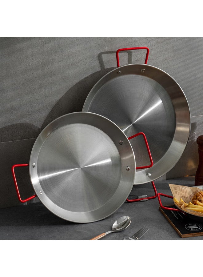 Onlycook Stainless Steel Plate, Serving Dish, Household Snack Plate With Double Handles, Dry Pot Seafood Plate Suitable For Induction Cooker, 28cm - Image 4