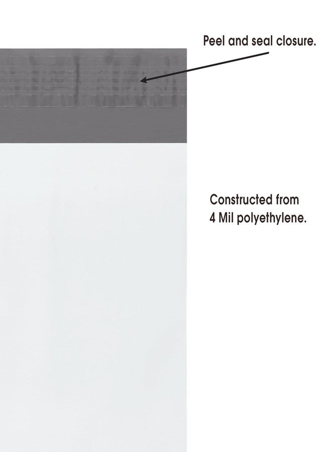 BOX USA BLPM833 Long Poly Mailers, 8 1/2" x 33", White (Pack of 100) - Image 3
