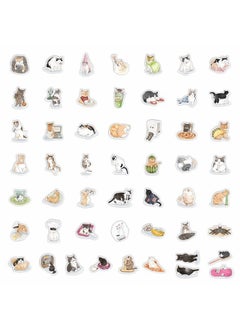 Generic 52-Piece Cat Stickers Cartoon Vinyl Aesthetic Sticker Laptop Stickers for Skateboard Guitar Travel Case Graffiti Sticker Door Luggage Car Bike Bicycle for Kids Teens Girls Adults  - Image 2