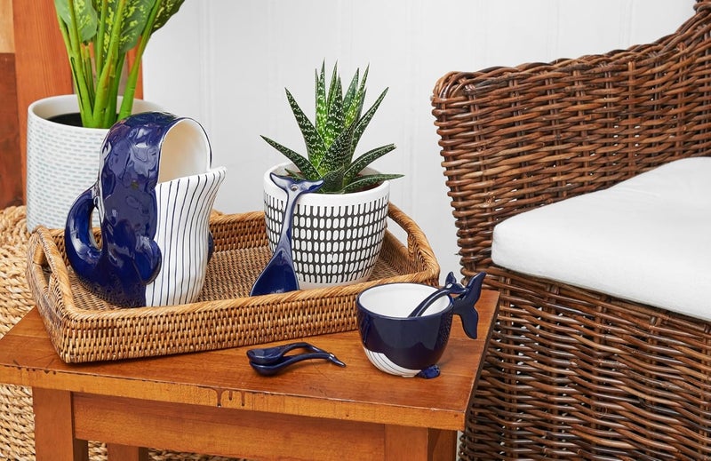 Beachcombers Nautical Whale Pitcher Blue - Image 2