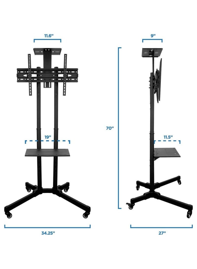 Skill Tech Alpha LCD/LED TV Stand for 32 to 65 with Wheel, Camera Holder + DVD Rack Black - Image 3