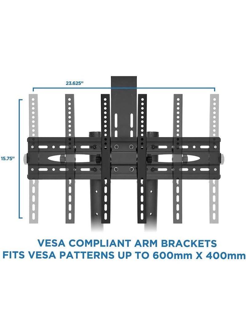 Skill Tech Alpha LCD/LED TV Stand for 32 to 65 with Wheel, Camera Holder + DVD Rack Black - Image 4