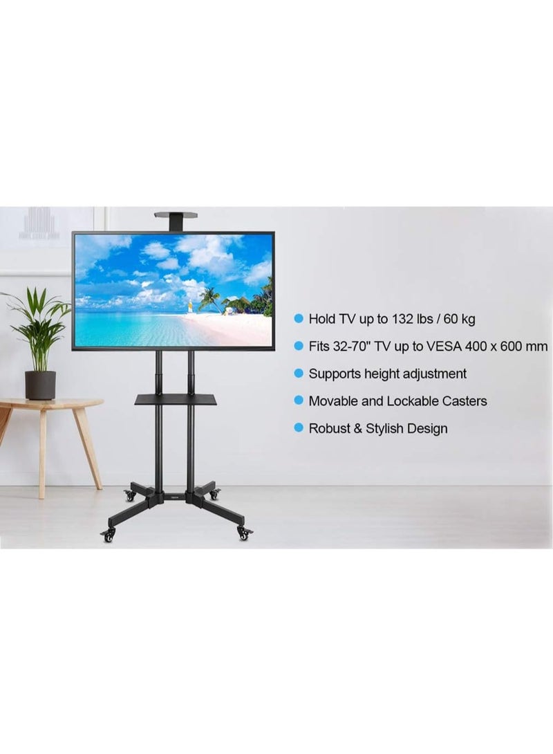 Skill Tech Alpha LCD/LED TV Stand for 32 to 65 with Wheel, Camera Holder + DVD Rack Black - Image 5