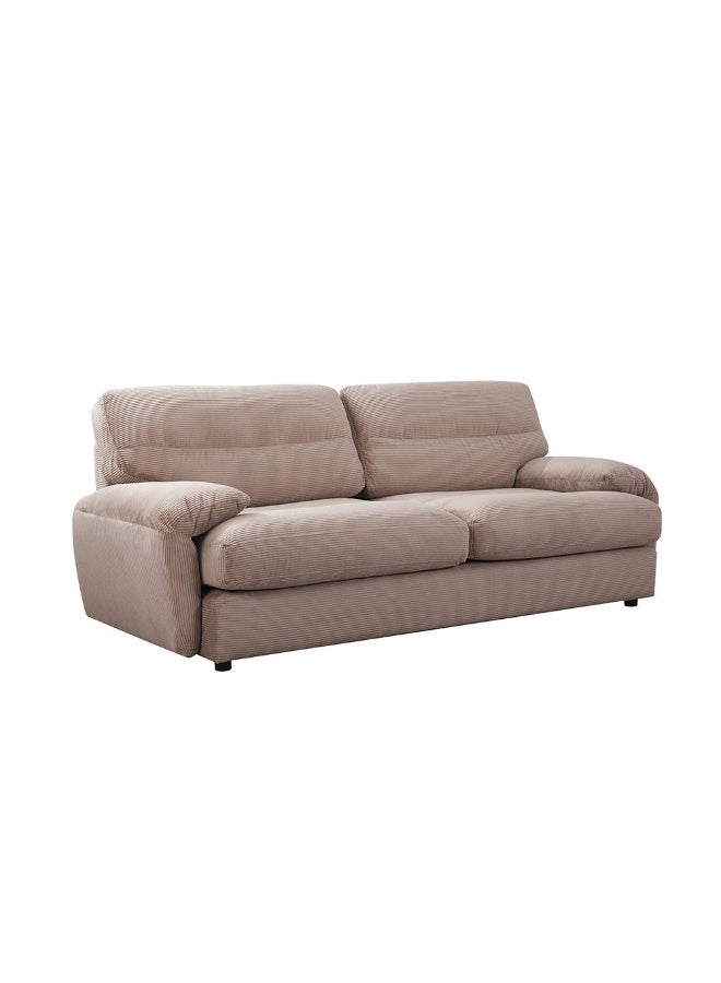 DANUBE HOME Fred 3 Seater Fabric Sofa  | Modern Design Three Seat Sofas | Comfortable Living Room Furniture L238xW104.5xH91cm - L.Brown - Image 3
