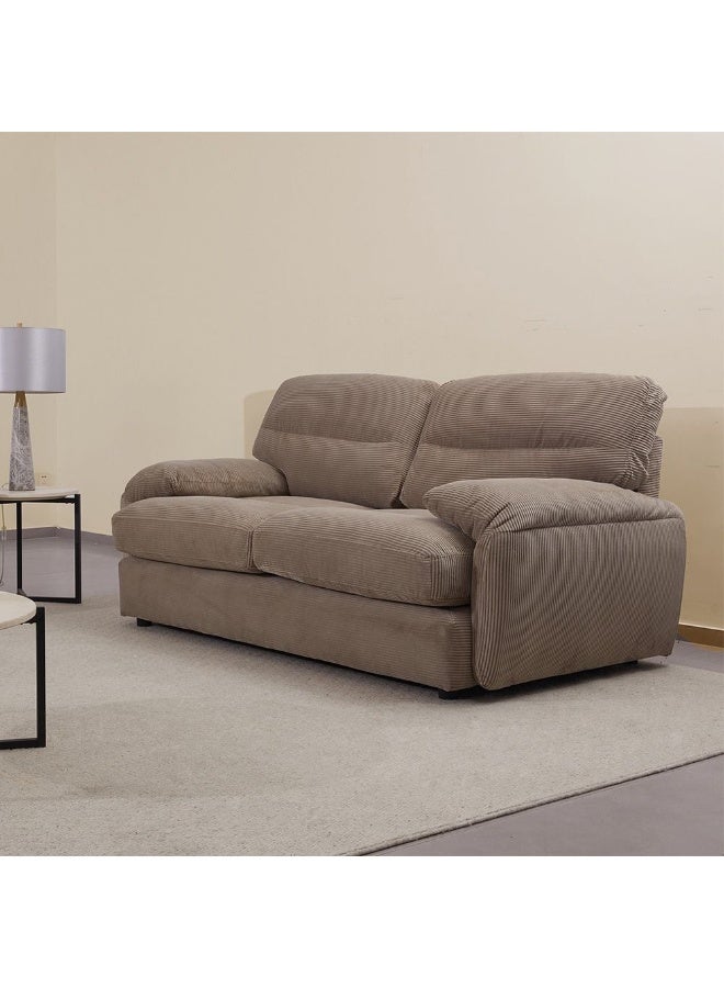 DANUBE HOME Fred 3 Seater Fabric Sofa  | Modern Design Three Seat Sofas | Comfortable Living Room Furniture L238xW104.5xH91cm - L.Brown - Image 1