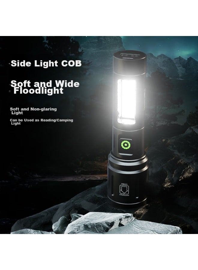 Warsun 603 Flashlight, High Brightness, Rechargeable, Ultra-bright, Compact, For Home And Outdoor Use, Portable, Multifunctional, Long-range, Laser - Image 2