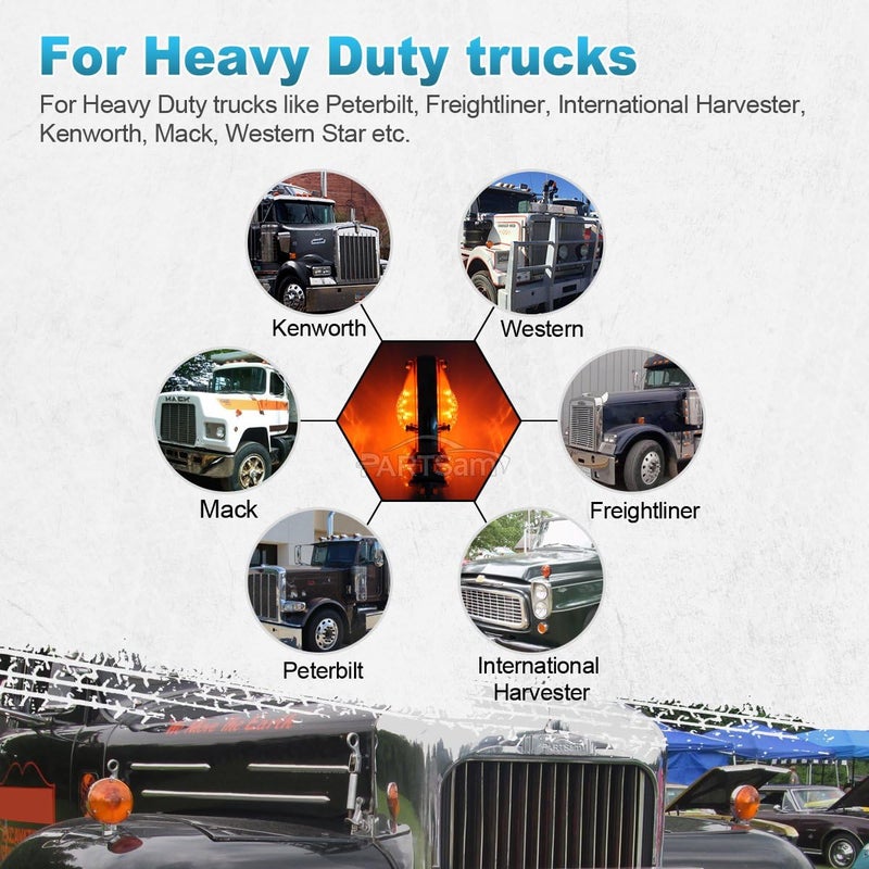 Partsam 4" Double Face Amber Stop Turn Tail Light - Image 5