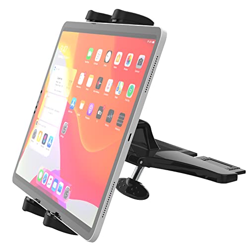 Cuxwill Car CD Slot Mount Tablet Holder for 4-13" iPad & Phone, Universal 360° Rotation Car Truck Front CD Player Tablet Mount for iPad Pro 12.9 Air Mini Generation, Galaxy Z Fold 4 3, iPhone - Image 1