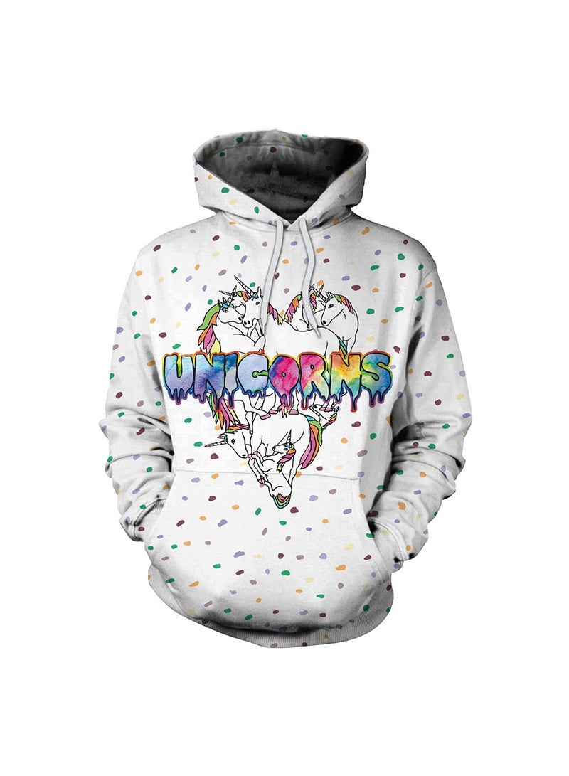 Loquat Digital Printed Loose Hooded Sweater  - Image 1