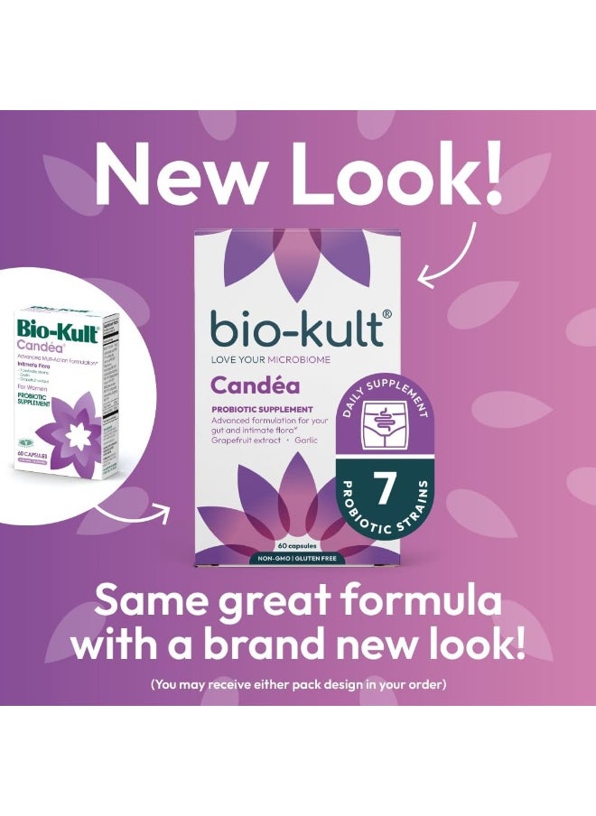 Bio-Kult - Candea 60 Capsules Probiotic For Intimate Flora Probiotic For Women Probiotic For Men With Garlic And Grapefruit Extract - Image 1