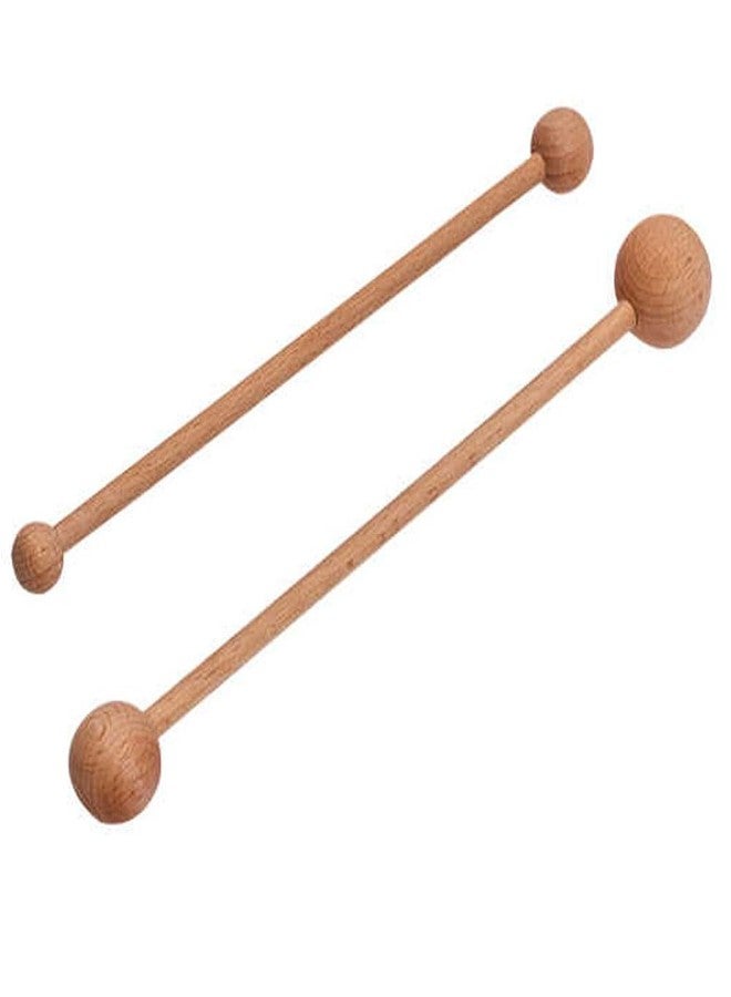 Luzen 2Pcs Wooden Throwing Sticks Pottery Shaping Pottery Throwing Tools Double Head Ball Pottery Throwing Stick for Artist Clay, Pottery Shaping Tools, 2 Sizes - Image 1