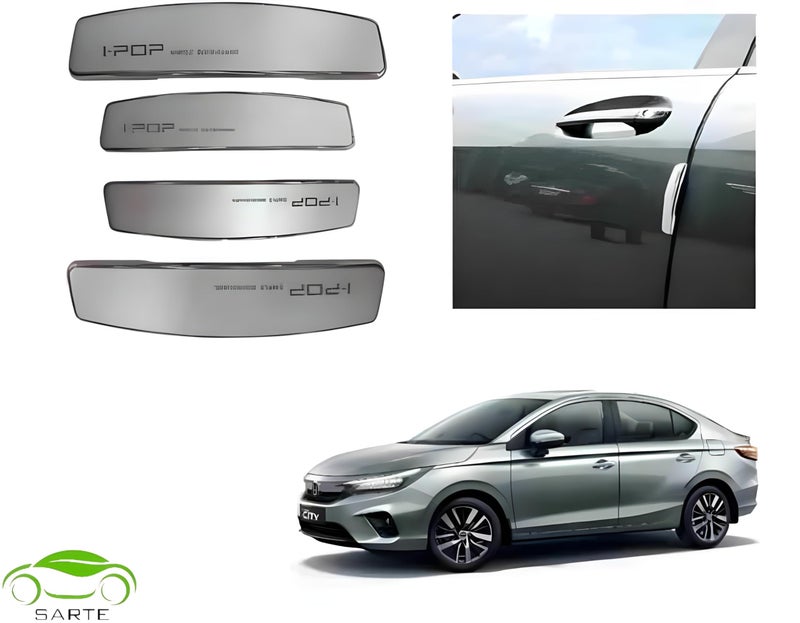 SARTE Universal Anti Scratch Car Door Edge Guard Bumper Scratch Protector Compatible with All Cars Silver Colour (Set of 4) - Image 5