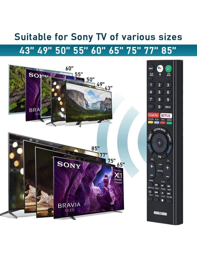 Raxoom Remote for Sony Smart Bravia Remote, Sony Bluetooth Voice Search Mic Remote and Sony Smart Bravia Android TVs, Sony 4K UHD Crystal HDR TV, Sony OLED Ultra HDTV, XBR KDL Series TV, RMF-TX300U - Image 3