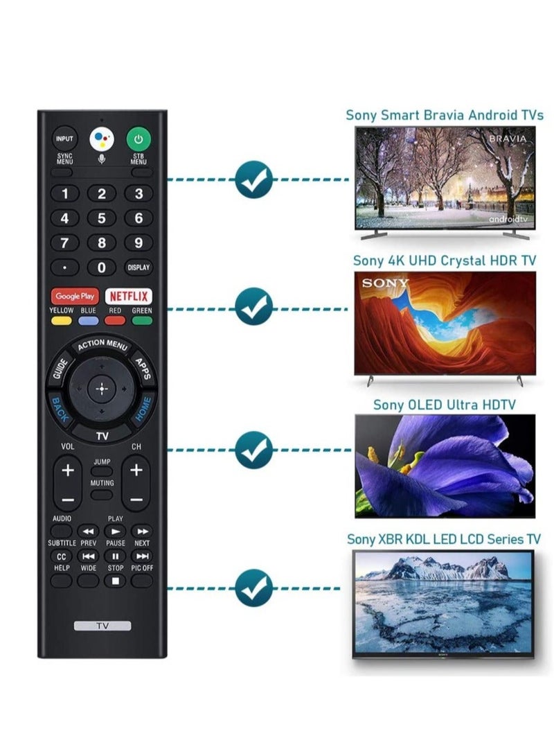 Raxoom Remote for Sony Smart Bravia Remote, Sony Bluetooth Voice Search Mic Remote and Sony Smart Bravia Android TVs, Sony 4K UHD Crystal HDR TV, Sony OLED Ultra HDTV, XBR KDL Series TV, RMF-TX300U - Image 2