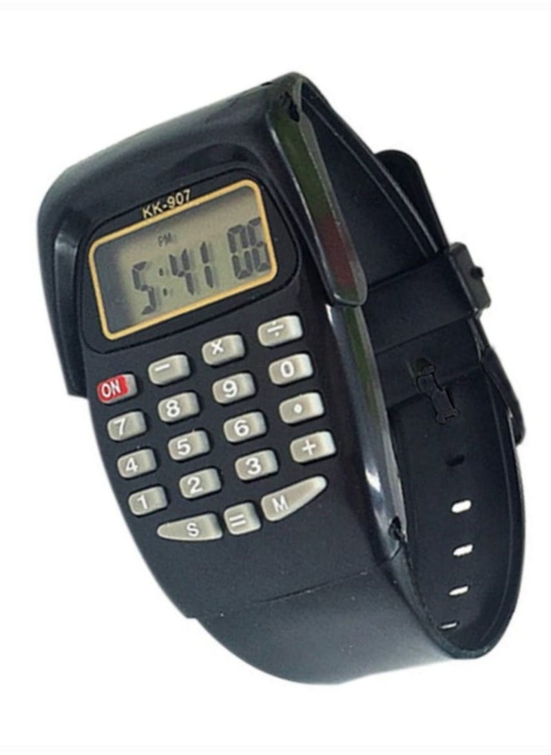 Generic - Kids rubber strap calculator digital colored wrist watch - Image 1
