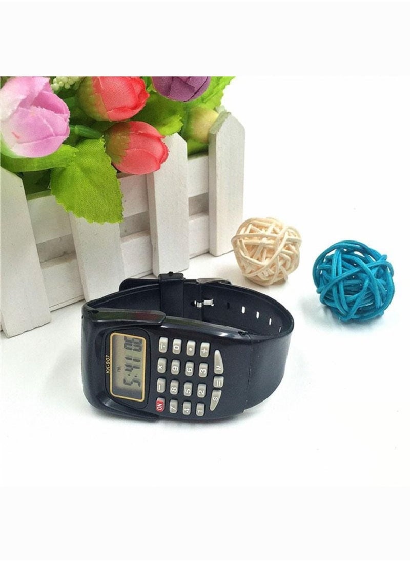 Generic - Kids rubber strap calculator digital colored wrist watch - Image 1