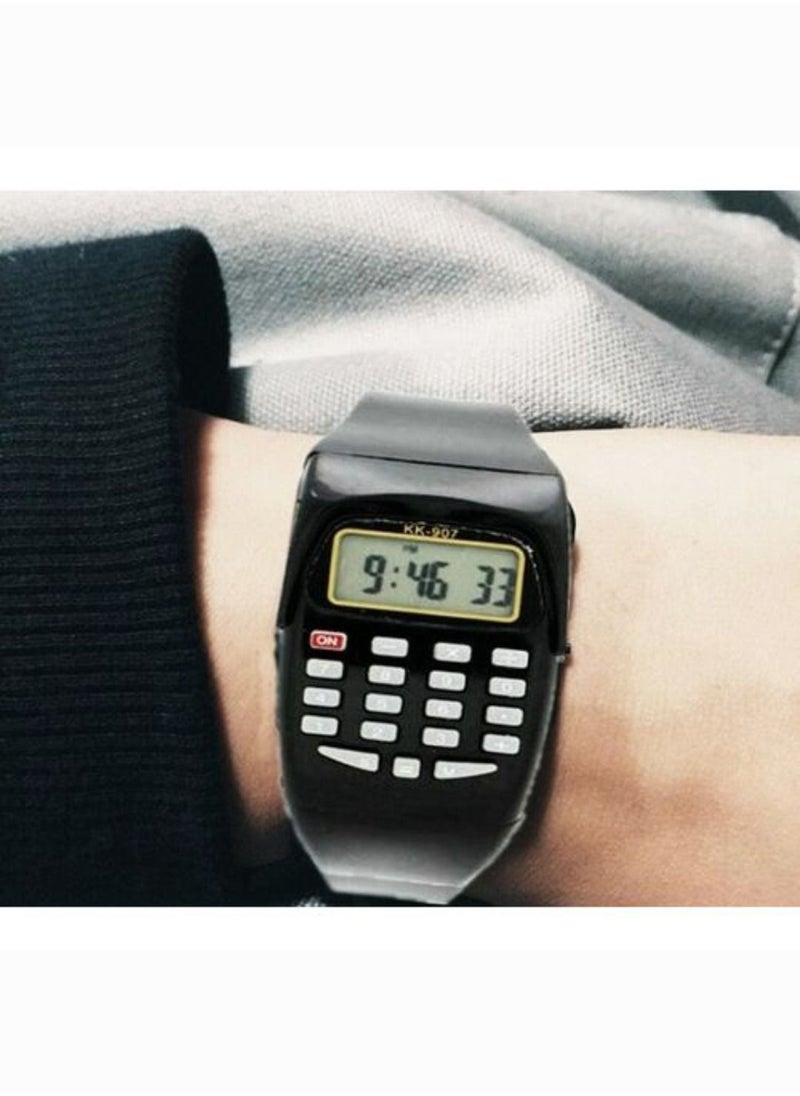 Generic - Kids rubber strap calculator digital colored wrist watch - Image 1