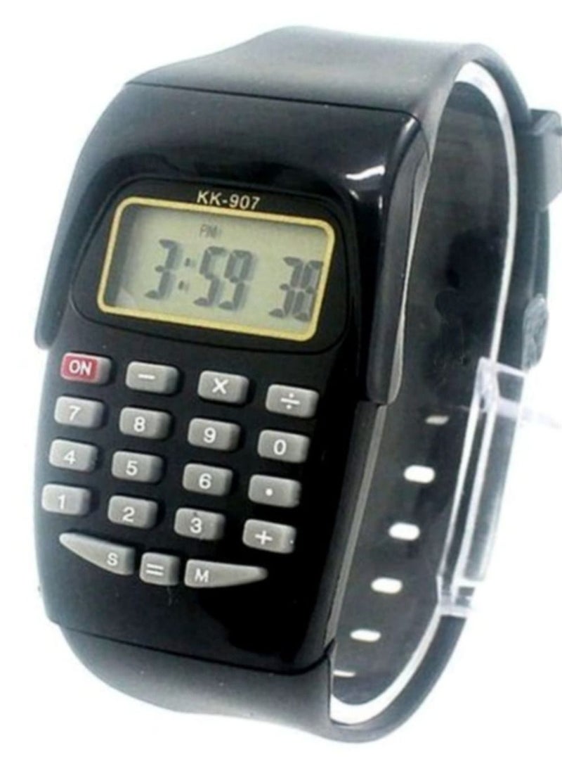 Generic - Kids rubber strap calculator digital colored wrist watch - Image 1
