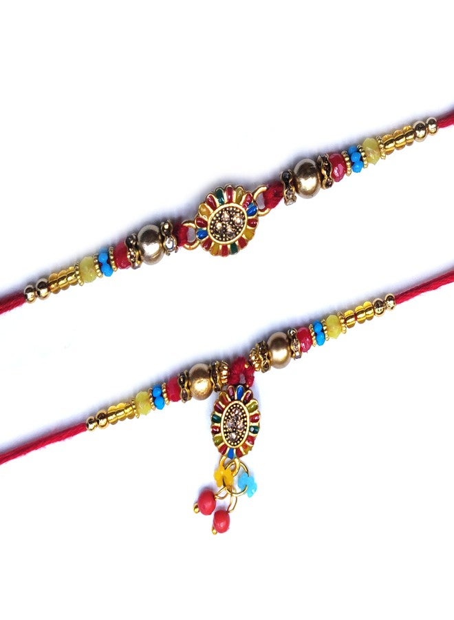 OAFISH Handicraft Storerom presents Traditional Designer Lumba Rakhi for Bhaiya/Bhabhi on Raksha Bandhan gifting - Image 1