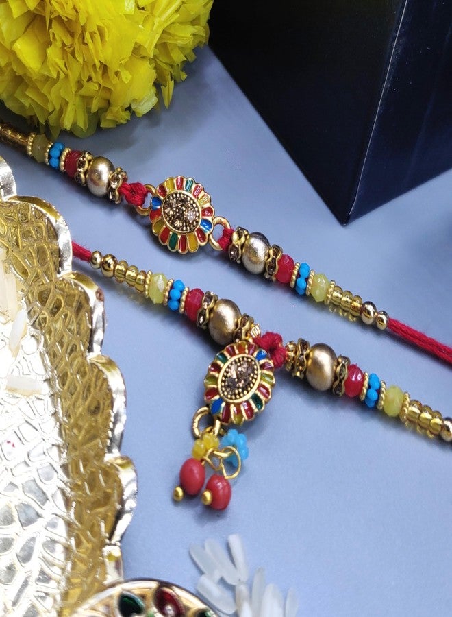 OAFISH Handicraft Storerom presents Traditional Designer Lumba Rakhi for Bhaiya/Bhabhi on Raksha Bandhan gifting - Image 3