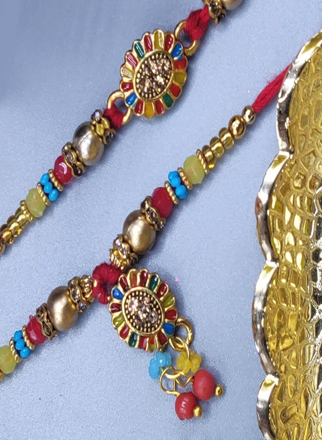 OAFISH Handicraft Storerom presents Traditional Designer Lumba Rakhi for Bhaiya/Bhabhi on Raksha Bandhan gifting - Image 2
