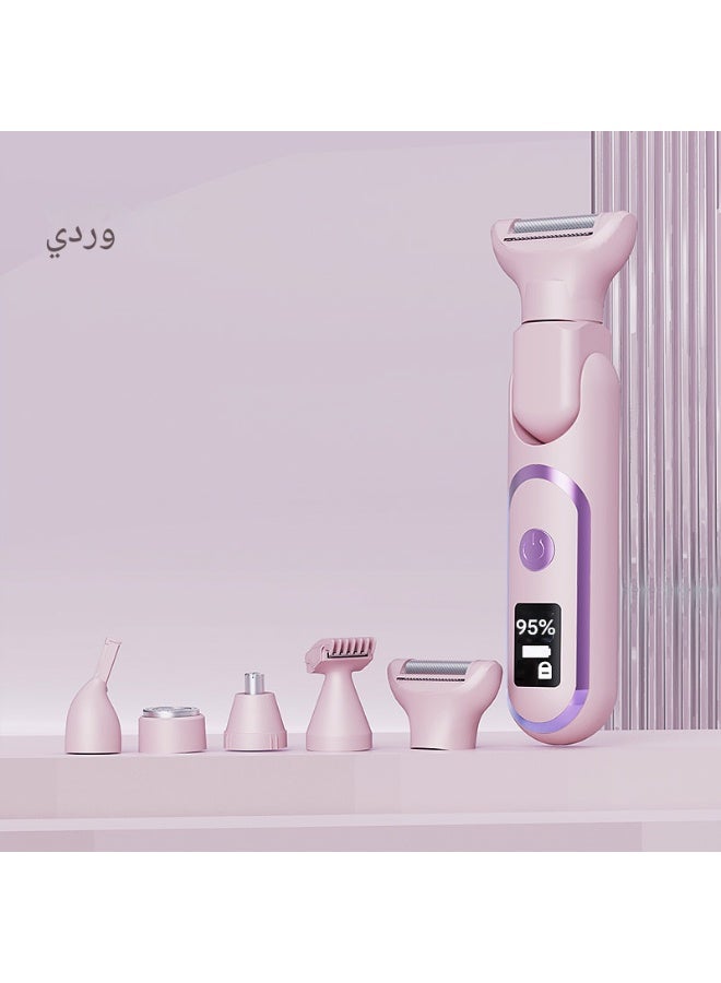 شاشة رقمية متعددة الوظائف، ماكينة حلاقة نسائية، جهاز إزالة الشعر، جهاز حلاقة كهربائي تحت الإبط، آلة قص الحواجب الخاصة - Image 1