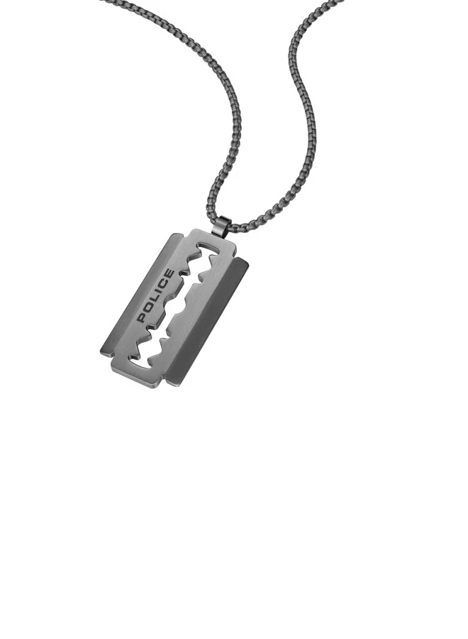 POLICE Razorblade Grey IP Brushed Necklace for Men