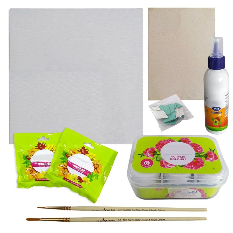 Penkraft Lippan Art On Canvas Diy Kit Free Video Tutorial Multicolor - Image 2