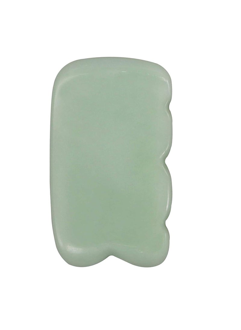 Ladista Ladista GSBLD76 Gua Sha Scraping Massage Tool for Facial Glow Blood Circulation Natural Jade Stone Removes Toxins Prevents Wrinkles Boost Radiance of Complexion 1 Pc Light Green  - Image 1