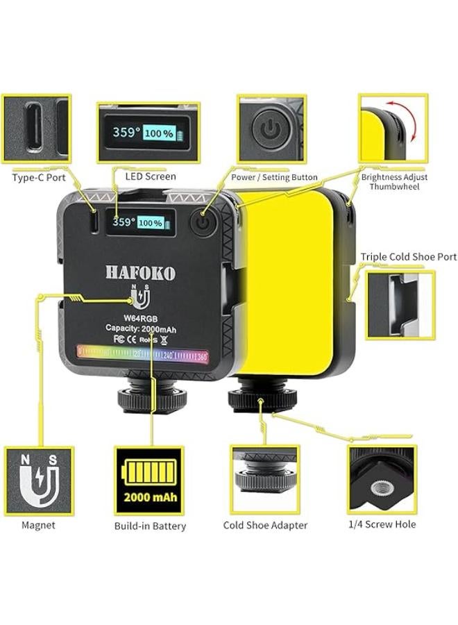HAFOKO Mini RGB Light Video Led on Action Camera  - Image 3