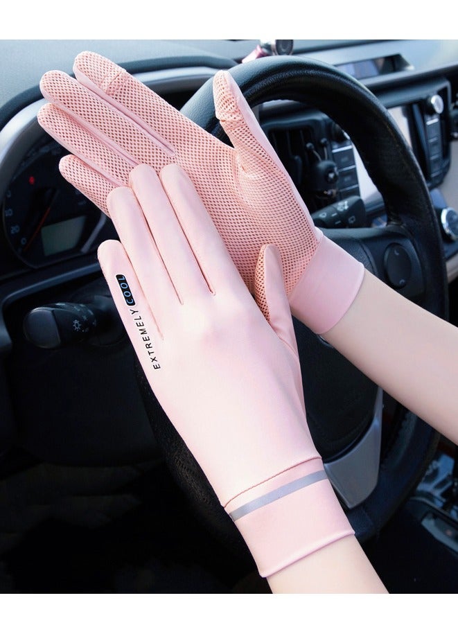 قفازات قيادة نسائية زهري - Image 1