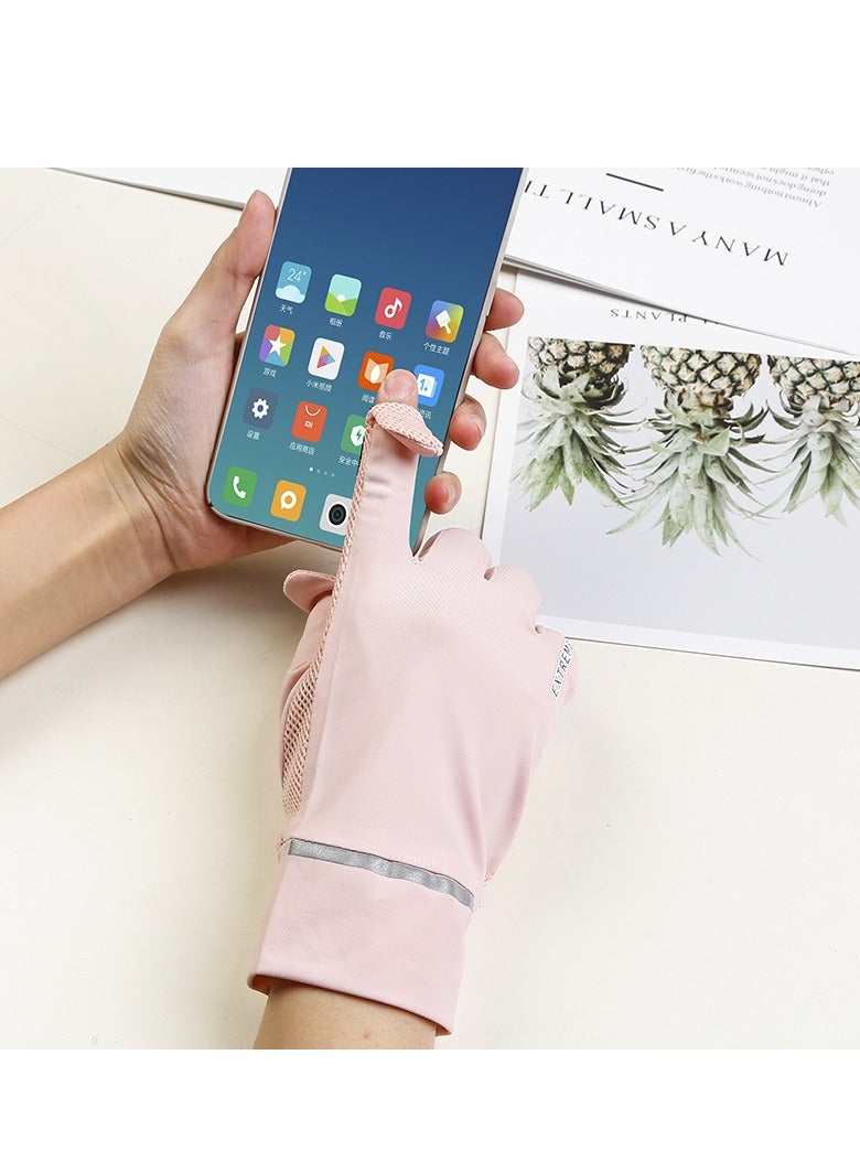 قفازات قيادة نسائية زهري - Image 2