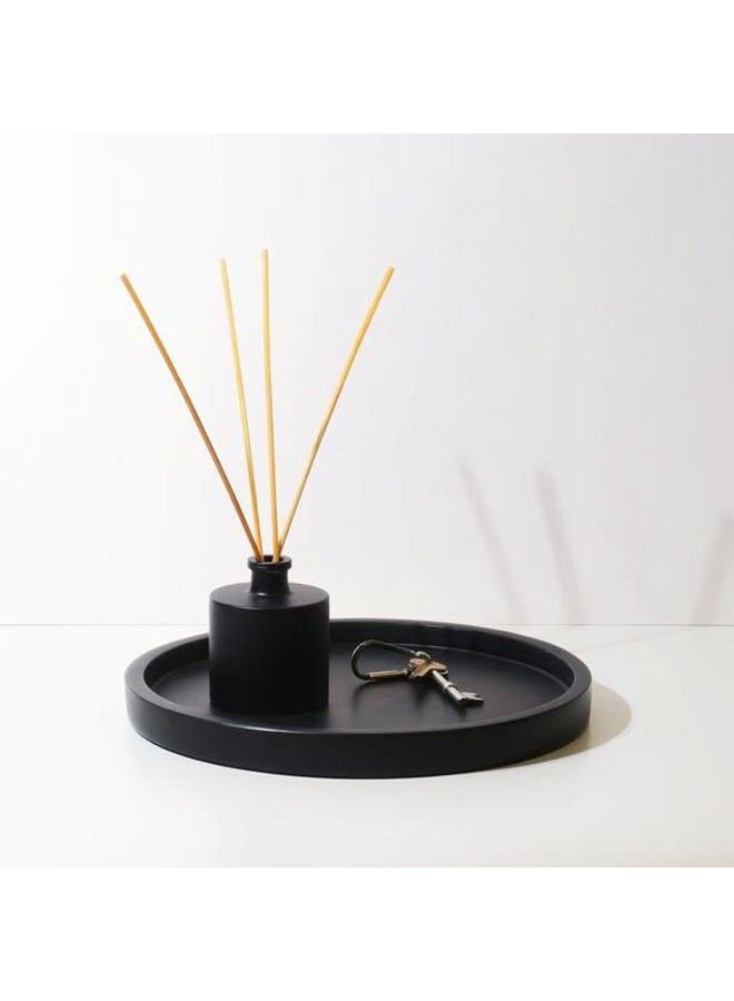 Lobolighting Black Round Decorative Serving Tray, Black Decorative Tray for Coffee Table Centerpieces Modern Farmhouse Home Decorations - Image 5