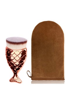 Yoseng 2 Pack Self Tanning Mitt Applicator Kit,Self Tanning Body Glove and Self Tanner Brush for Face,Tan Applicator for Sunless Self Tan  - Image 1