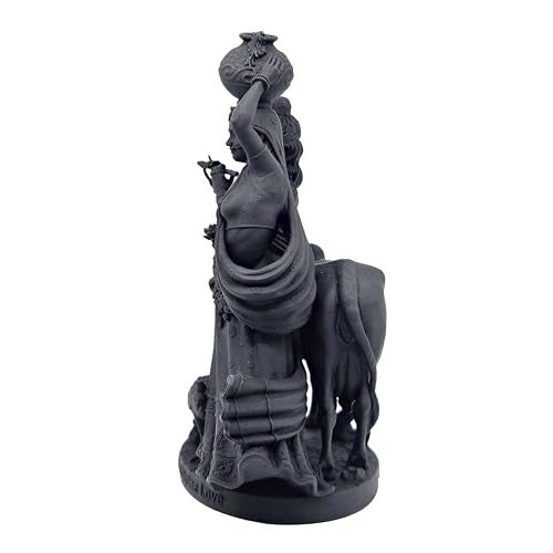 MurtiHome The Symbol of Divine Love Radha Krishna Murti, 10.16 cm Height, Black, 3D Printed, UV Resin, Hindu Religious Statue of RadhaKrishn - Image 4