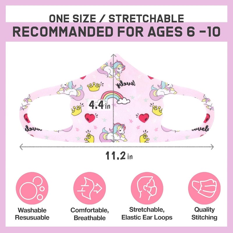 CBC Crown 6 Pack Unisex Children Dust Protection, Breathable, Washable and Reusable Face Masks, Boys & Girls (6 PACK, SET XXIII) - Image 3