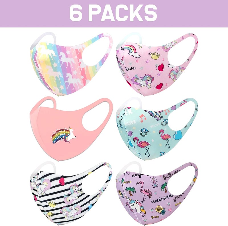 CBC Crown 6 Pack Unisex Children Dust Protection, Breathable, Washable and Reusable Face Masks, Boys & Girls (6 PACK, SET XXIII) - Image 2