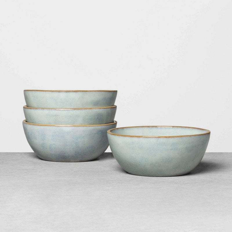 Hearth & Hand with Magnolia Stoneware Reactive Exposed Rim Cereal Bowl Blue  Hearth  Hand with Magnolia 