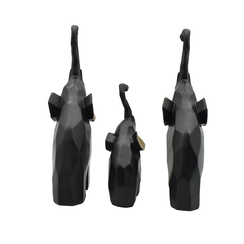 Dalvkot Elephant Statue Decorative Showpieces Set of 3 Animal Figurines for Home DecorIving Room Bedroom and Office Spaces - Image 4