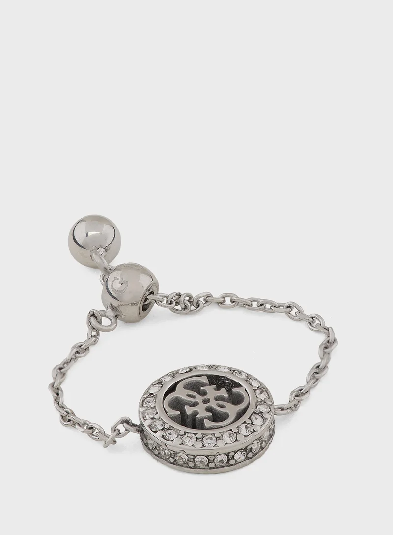 GUESS Crystal Detail Single Circle Ring