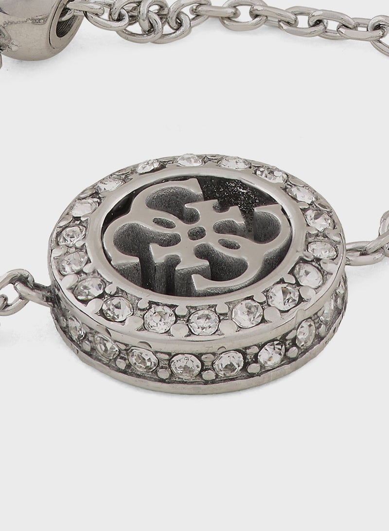 جس خاتم دائري مفرد بتفاصيل كريستالية - Image 2