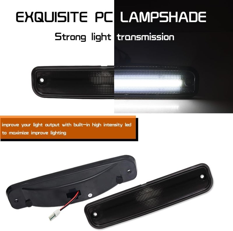 Tonsya Smoked LED Side Marker Lights for 73-80 GMC Chevy Pickup Blazer Suburban Jimmy - Image 2