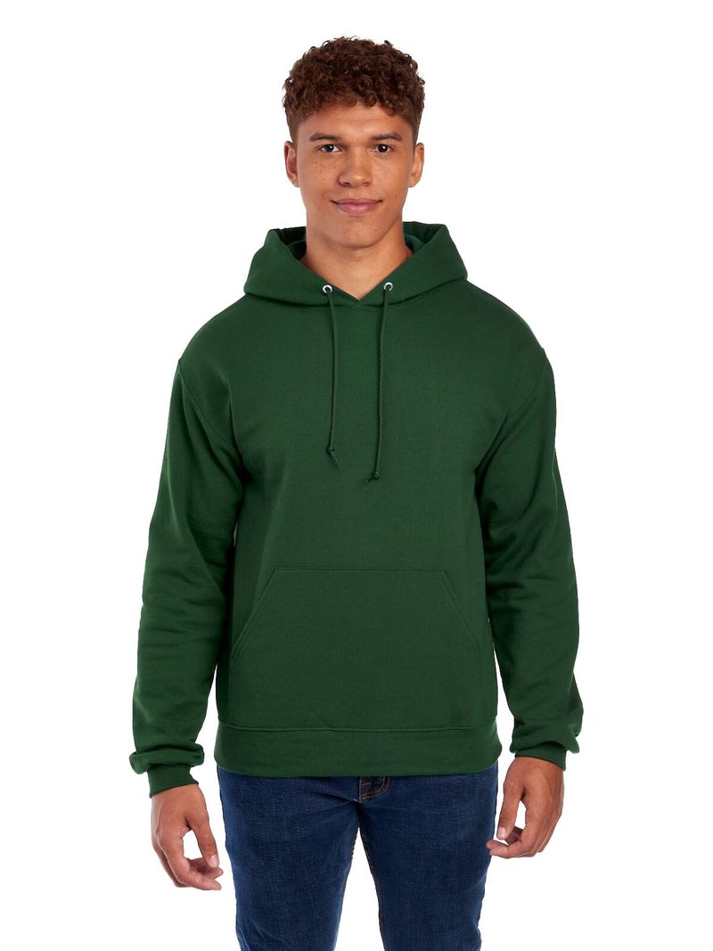 Jerzees Men's Fleece Pullover Hoodie, Forest Green, Large - Image 1