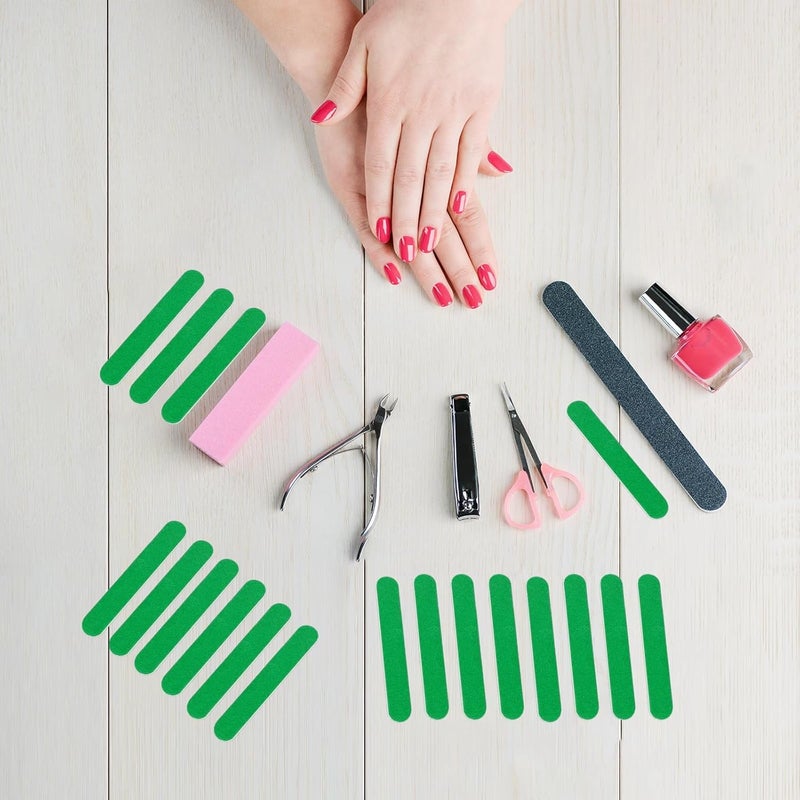 GigaGround Mini Nail Files Bulk (100 Pcs), Double Sided Emery Board Nail File for Nature Nails, Manicure Tool Set Disposable Colorful Nail File for Home Salon Use Travel Size Men Women Kids Wood Board - Image 4