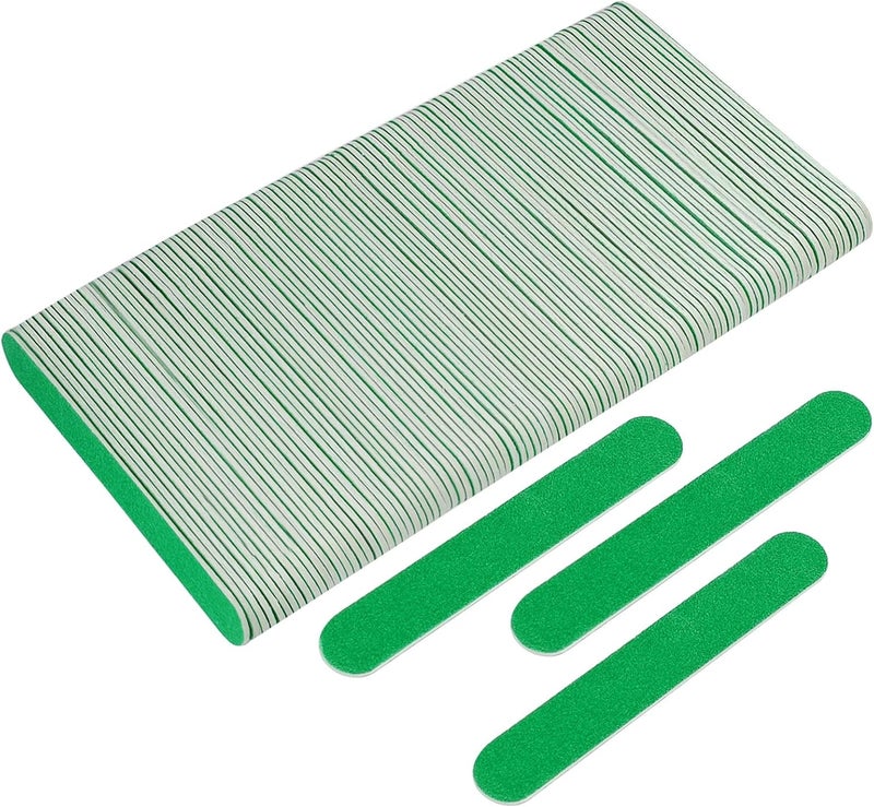 GigaGround Mini Nail Files Bulk (100 Pcs), Double Sided Emery Board Nail File for Nature Nails, Manicure Tool Set Disposable Colorful Nail File for Home Salon Use Travel Size Men Women Kids Wood Board - Image 1