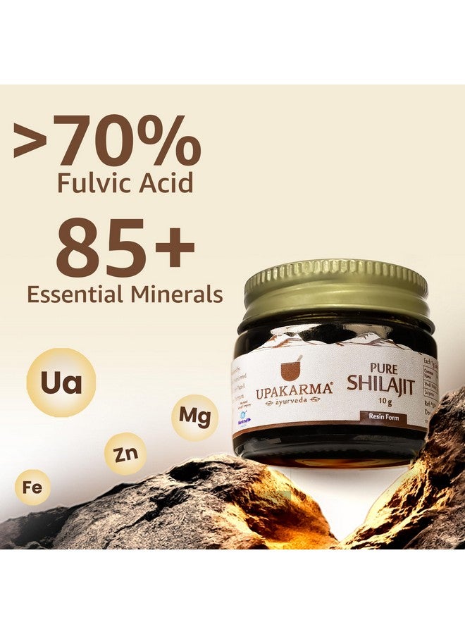 UPAKARMA Original Alkaline Shilajit/Shilajeet Resin 10g with Fulvic Acid, Magnesium & Urolithin A | Boost Performance, Power, Stamina, Strength | Lab Tested | Pack of 2, 2 count, 10 grams - Image 2