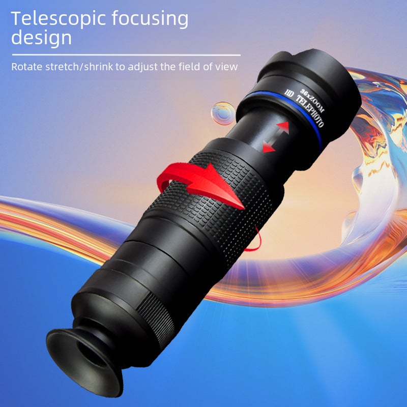 36X High Magnification Telescope - Compact Portable Single Lens Telescope - High Definition Photography Telescope for Outdoor Adventures, Concerts and Nature Hikes - Image 4