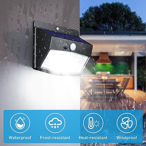 Peasur Solar Outdoor Lights, 12 Packs Solar Motion Sensor Security Lights with 3 Lighting Modes Solar Wall Lights Waterproof Solar Powered Lights for Garden Fence Yard - Image 5